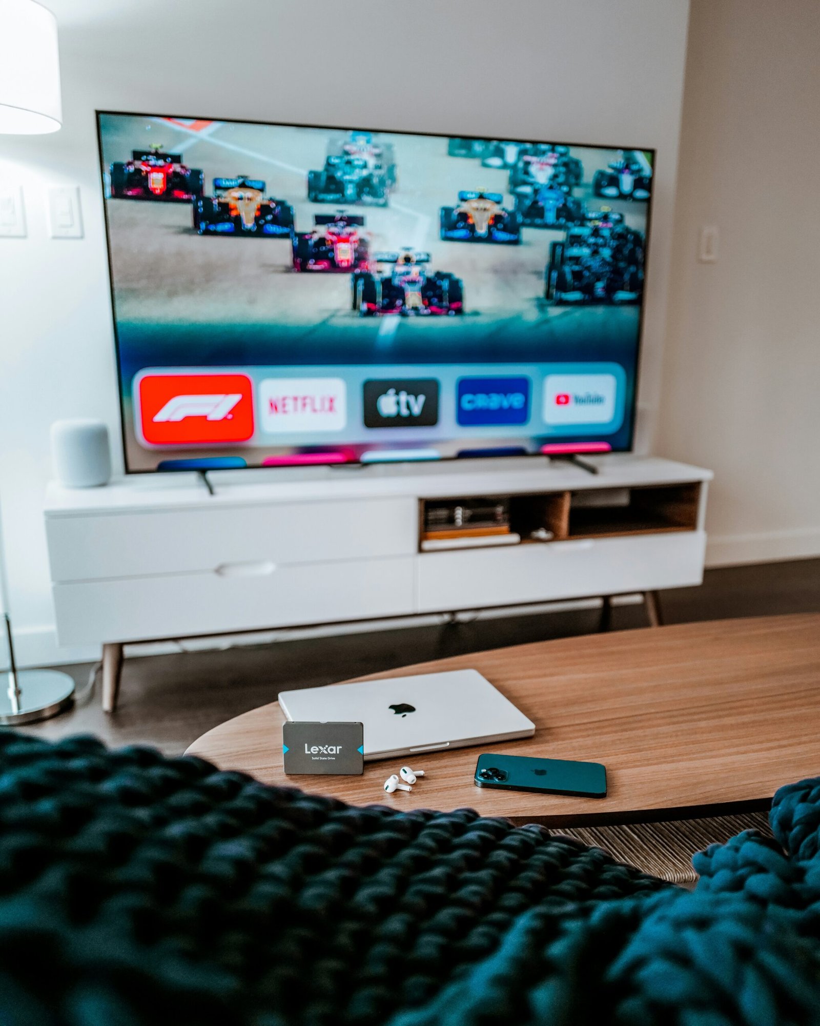 Television setup representing the Dreambox IPTV viewing experience
